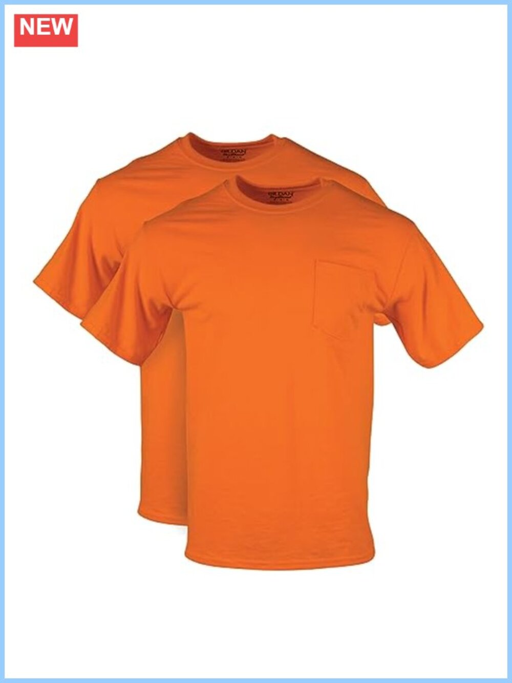 2-Pack Gildan Unisex DryBlend Workwear T-Shirts with Pocket, Crew Neck, Short